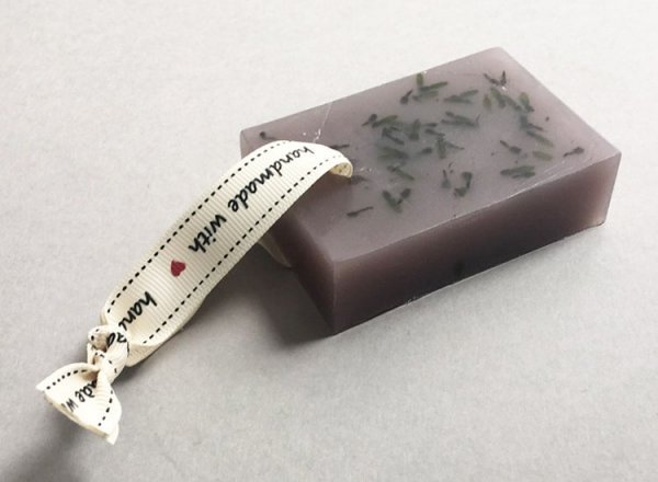 Lavender Soap Block with Ribbon