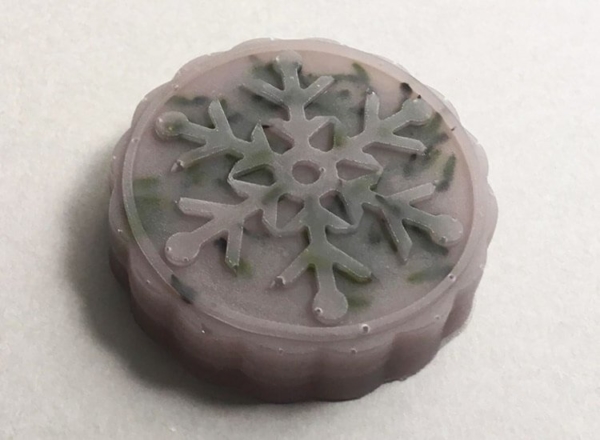 Lavender Soap Snowflake Design