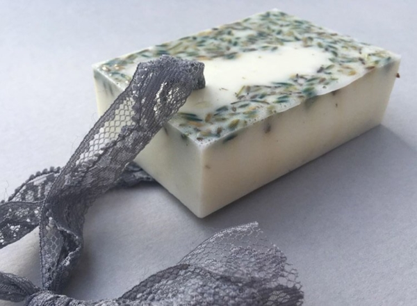 Provence Lavender Block Soap with Lace