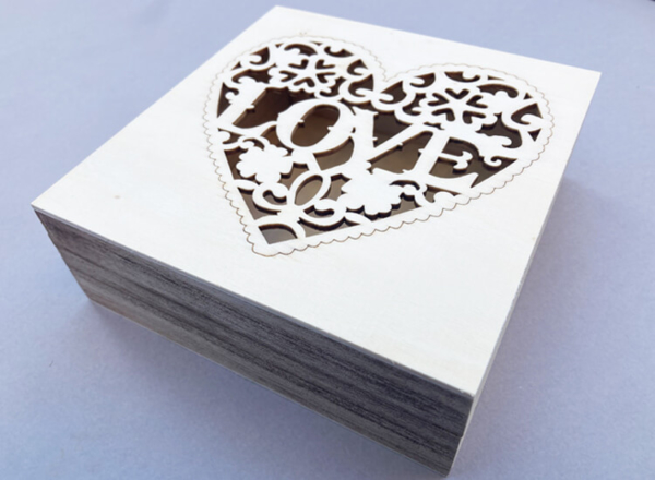 'Love' Wooden Gift Box